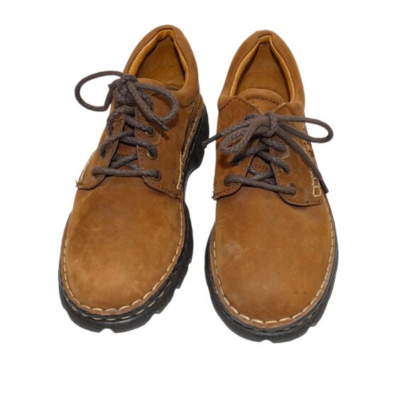 Born Women’s 8.5 Brown Leather Lace-Up Chunky Oxford Comfort Shoes Grunge Y2K - Picture 5 of 11